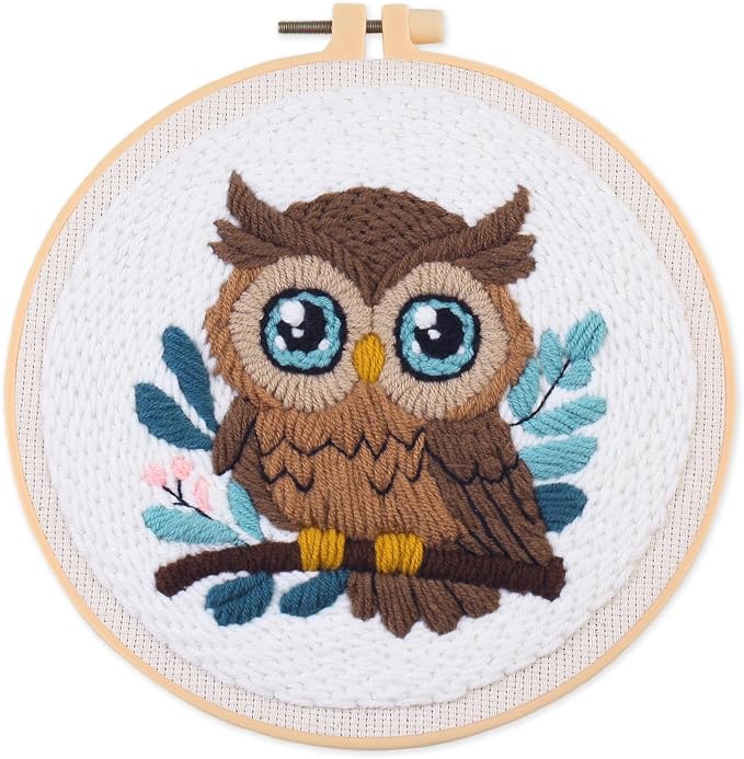 Myfelicity Adorable Owl Punch Needle Kit – Beginner-Friendly DIY Craft Set - Image 6