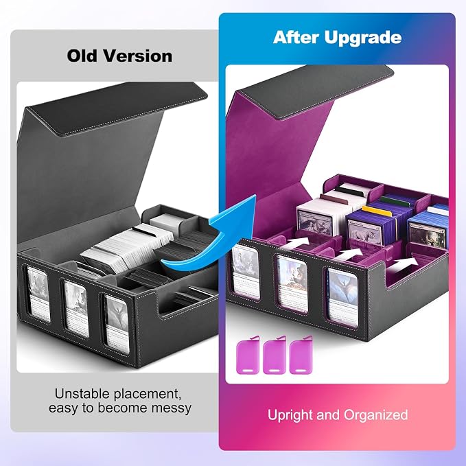 UAONO Card Storage Box for Trading Cards, 1800+ Commander Deck Box for MTG - Image 6
