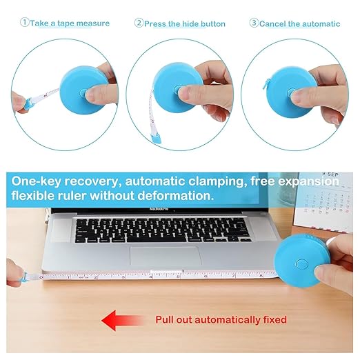 16 Pack Tape Measure, 60 Inch/150cm Retractable Body Measuring Tape - Sapphire Blue Soft Sewing Tape for Tailor, Craft & Cloth Measurements