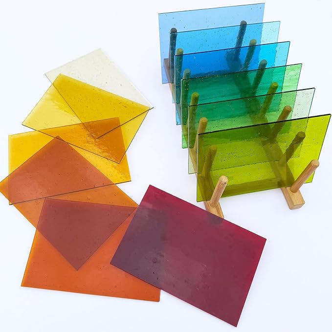 LITMIND 12 Sheets Smooth Transparent Stained Glass Sheets – Warm & Bright Color - Image 5