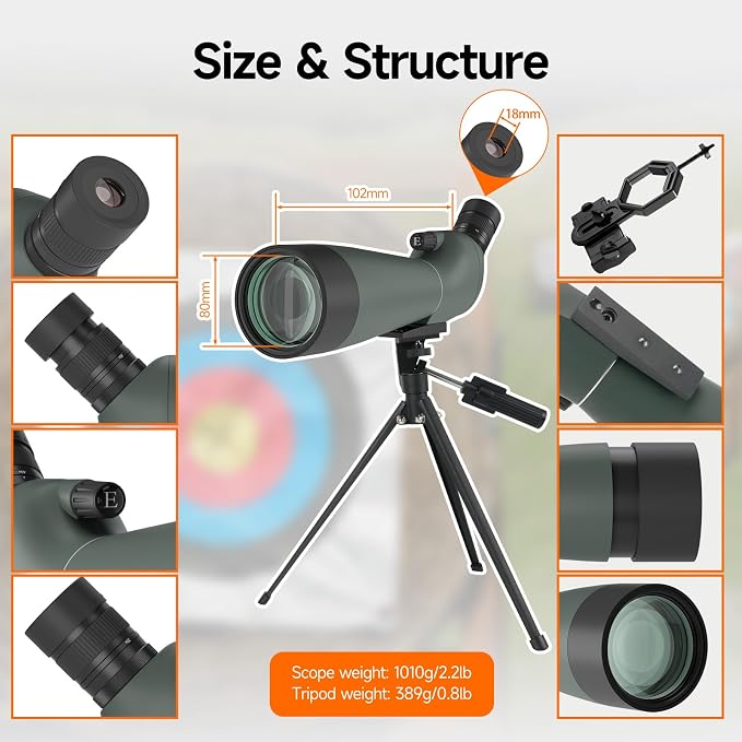SVBONY SV28 20-60x80 New Version Spotting Scope - Image 9