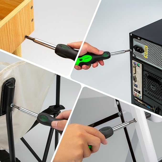 16-in-1 Multi-bit Screwdriver Set Tool All in One, Portable Multi-Purpose Screwdriver, Slotted/Philips/Pozi/Torx/Square,Nut Driver