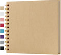 potricher 7 x 7 Inch DIY Scrapbook Album 40 Pages Hardcover Kraft Paper Scrap by potricher