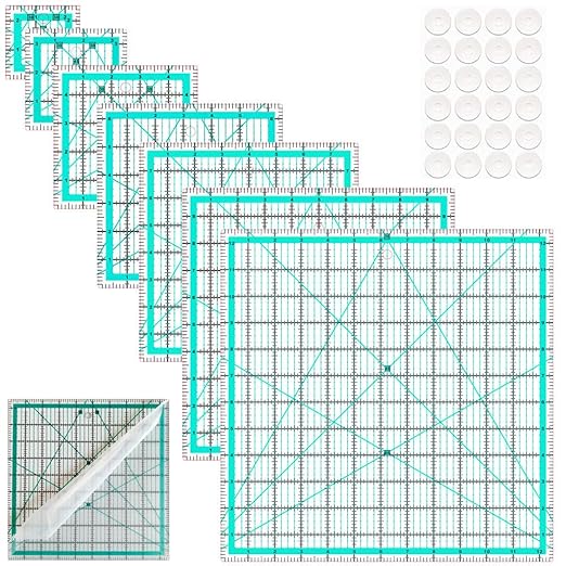 7 Quilting Rulers, Square Rulers by HUIFARI