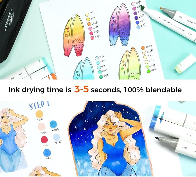 Ohuhu Double-Sided Marker Pad Art Sketchbook Bleedproof - Image 4