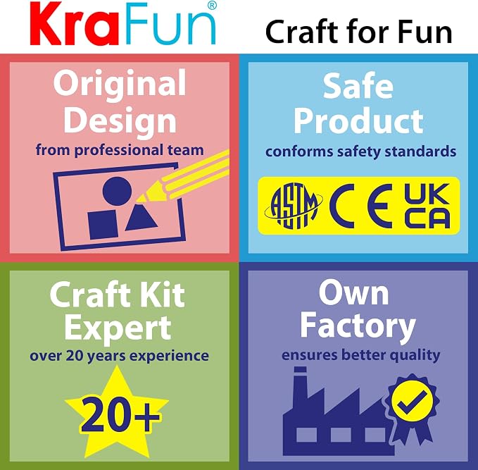 KRAFUN Teddy, Raccoon & Owl Sewing Kit - Image 7