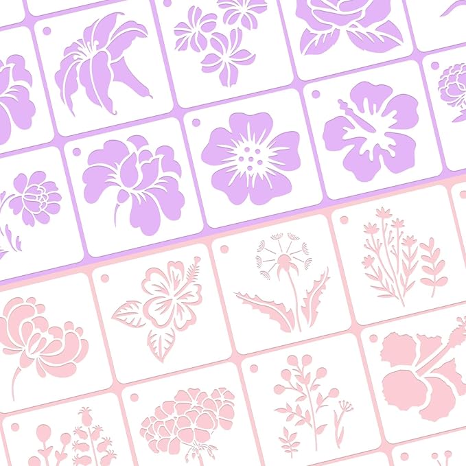 JULMELON Flower Stencils for Wood - Image 6