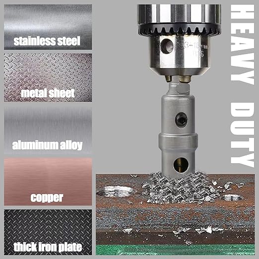 10PCS Carbide Hole Saw Kit, 16–53mm Metal Hole Cutter with Pilot Drill, Holesaw for Hard Metal, Stainless Steel, Iron, Mild Steel, Aluminium, Alloy, Plastic, Fiberglass