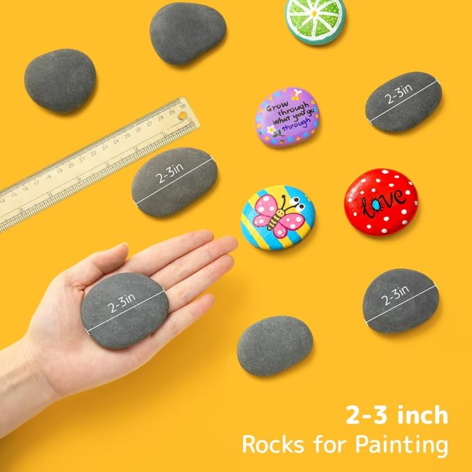 Simetufy 100Pcs 2"-3" River Rocks - Image 3