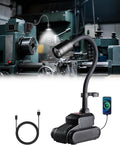 Magnetic Work Light, 4400mAh Rechargeable Flexible Gooseneck Work Light with Hanging Hook, 1000 Lumens 3 Modes LED Machine Light for Work Bench, Lathe, Sewing Machine, Grill, Black