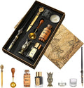 Joyeee Wooden Dip Pen Set with Ink, Vintage Letter Opener Knife, Desk Pen Holder by Joyeee