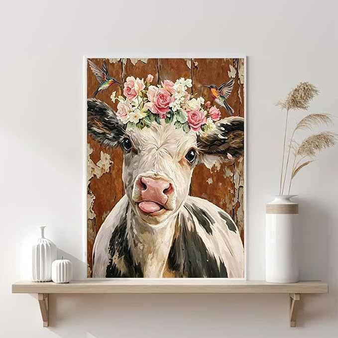 VeGuude Diamond Art Kits for Adults, Full Drill Highland Cow Diamond Art Kits - Image 2
