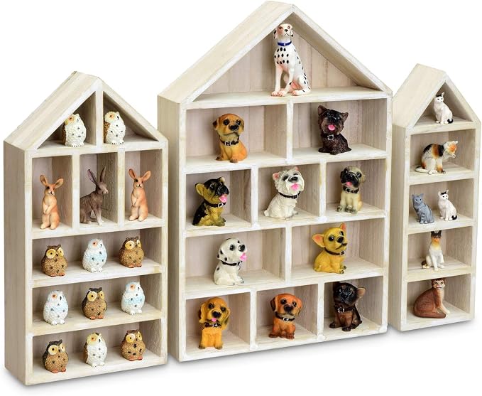 Ikee Design House-Shaped Wooden Shadow Cubby Box Display Shelf Organizer by IkeeDesign