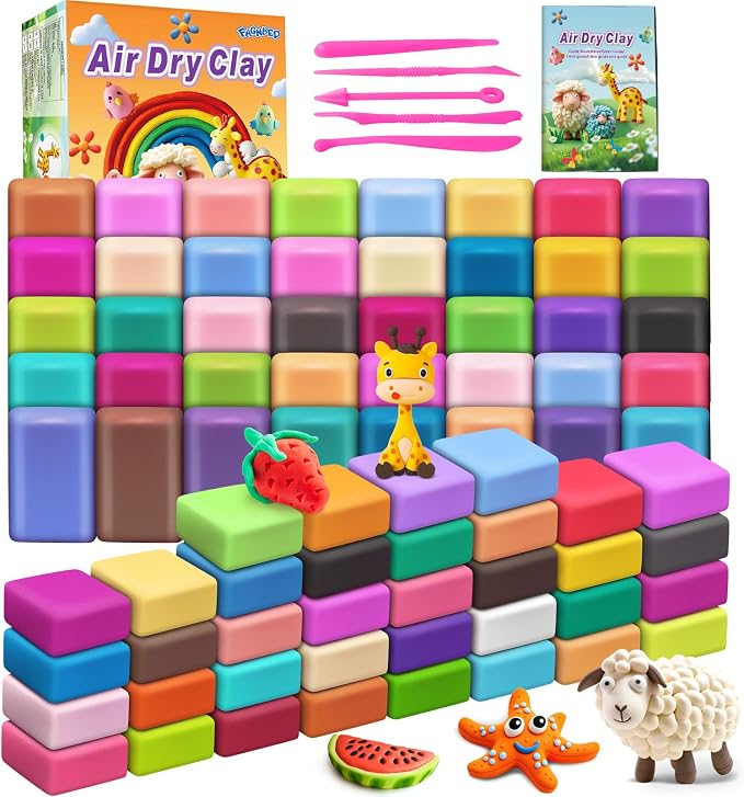 Air Dry Clay 76 Colors, Modeling Magic Clay Gift by Unknown