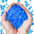 QEQEKAKA Sea Glass Stones for Crafts About 1LB Blue Glass Pebbles Gemstones by QEQEKAKA