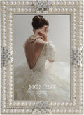 DIKAR 5x7 Picture Frame with Pearl and Crystal Decor by DIKAR