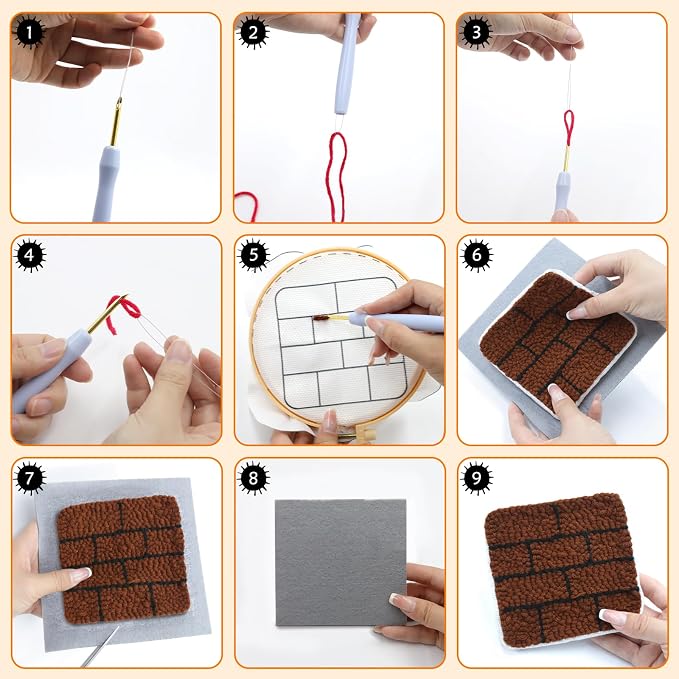 Groodo Punch Needle Coaster Kit, Kids & Adults Good Gift - Image 6