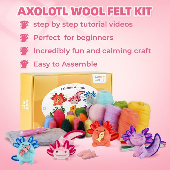 MOREJMTT Needle Felting Kit, Wool Felt Needle Felting Tools Foam Pad, Craft - Image 7