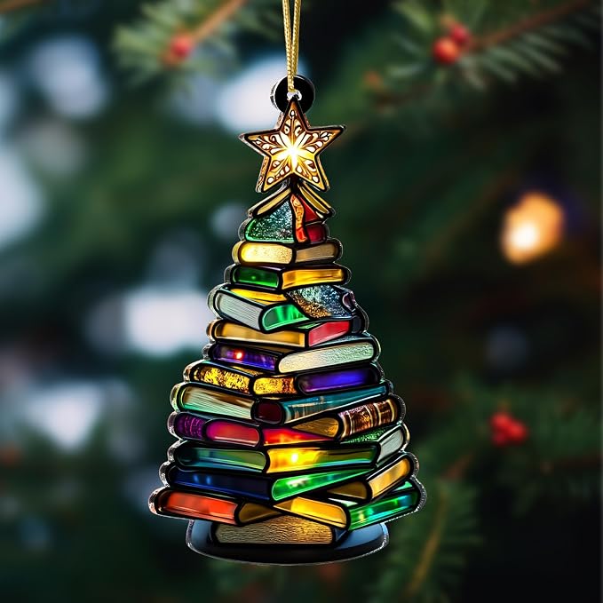 Sensemory Book Christmas Ornament 2025 Faux Stained Glass, Tree Decor Ornaments - Image 7
