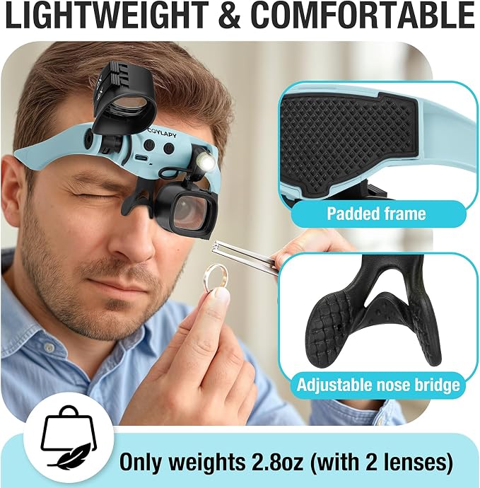 COYLAPY Magnifying Glasses for Close Work, Jewelers Magnifying Glass - Image 5