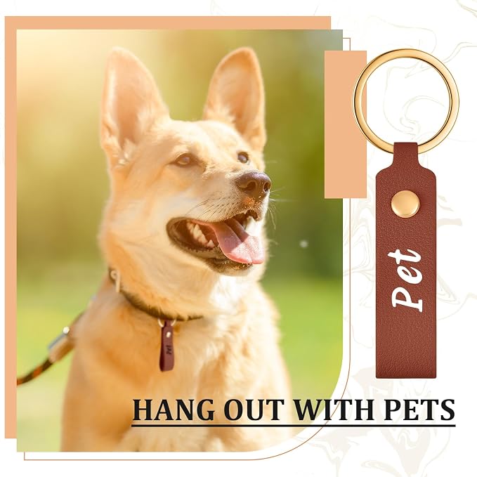 Wavyknot 100 Pcs PU Leather Keychain Blanks Bulk Laser Engraving Blanks - Image 5