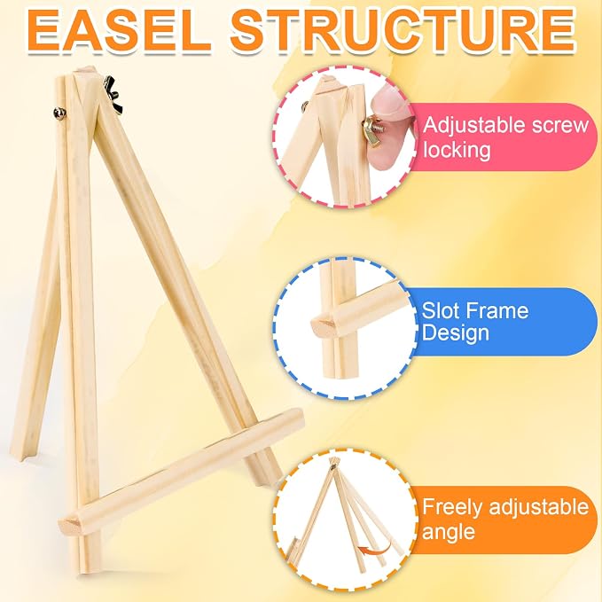 ESRICH 36 PCS 9 Inch Easel for Painting, Easel Stand for Painting Canvas - Image 3