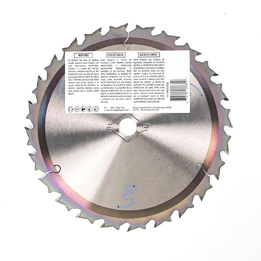 HOJR's 10-Piece Blade Set Features a Special Heat-Resistant Non-Stick Coating for Durability. Thin and Sharp, Suitable for framing and Ordinary Wood. W7-1/4 24-Tooth 5/8-inch - TA