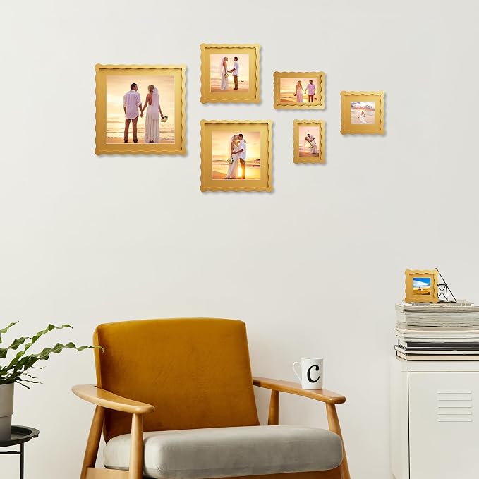 10x10 Wavy Picture Frame With Mat - Image 5