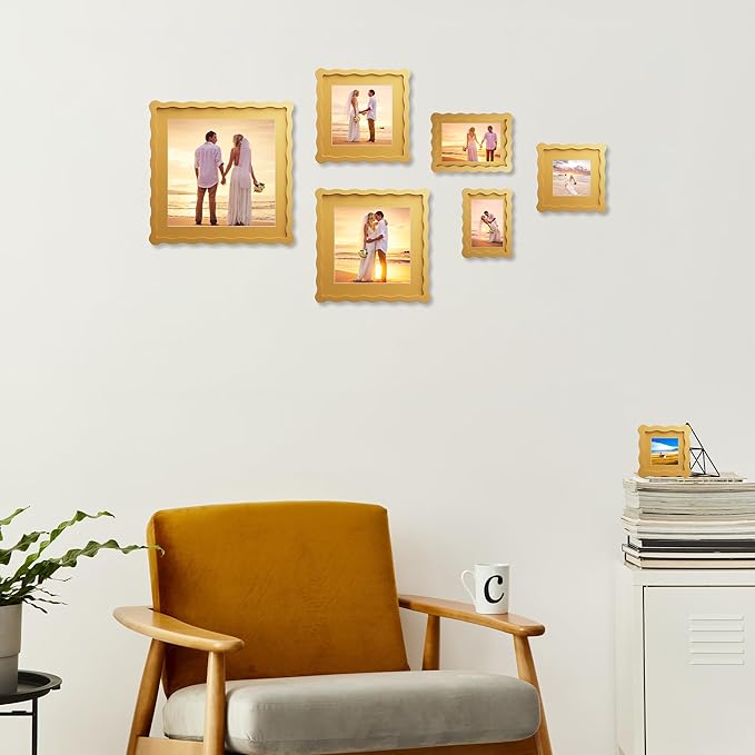 6x6 Wavy Picture Frame With Mat - Image 5