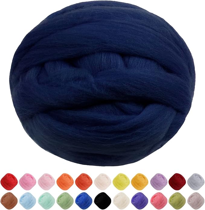 JeogYong Needle Felting Wool, 7.05oz Wool Roving Chunky Wool Yarn, Wet Felting by JeogYong