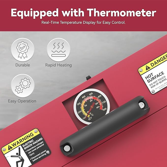 1/2" to 2" Electric PVC Conduit Heater with Temperature Detector, PVC Conduit Bender Heater for 24" Sections of Pipe, 1200W Pipe Bender, 120V, PBH20-2
