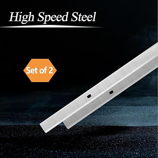 HSS Planer Blades for Delta 22-560 22-562 22-565 TP305 TP400LS Craftsman 21758 Wen 6550 Triton TPT125 Grizzly G0663 Porter Cable PC305TP Planer 12-1/2 Inch Heat Treated, Double Sided, Set of 2