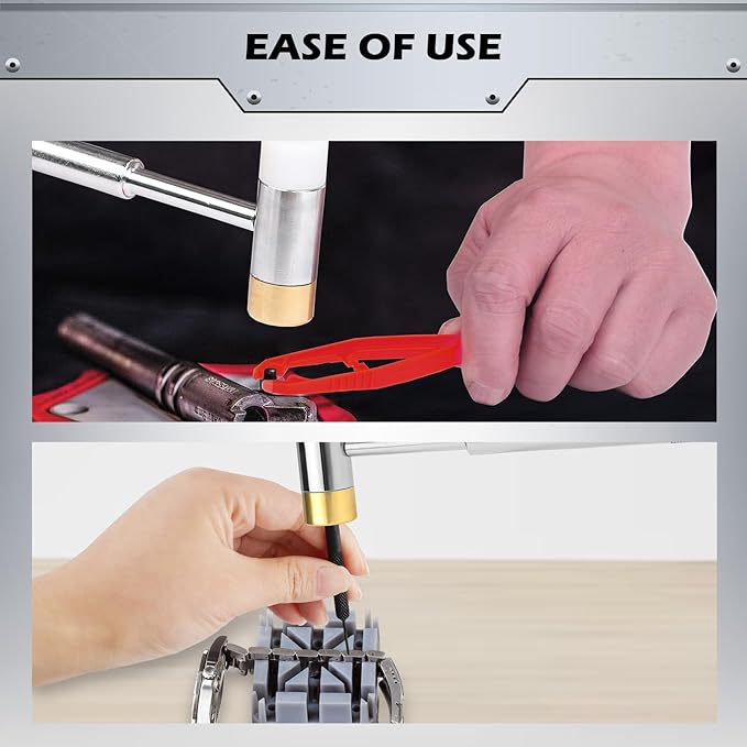 Premium Pin Punch Hammer Set: 25-Piece Punch Set and Hammer with Bench Block, Steel Roll Pin Punch Set, Pin Punches with Replaceable Face Hammer, Mechanical Repair Tool for Maintenance