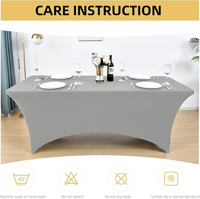 115 2-Pack 8ft Spandex Table Covers - Image 6