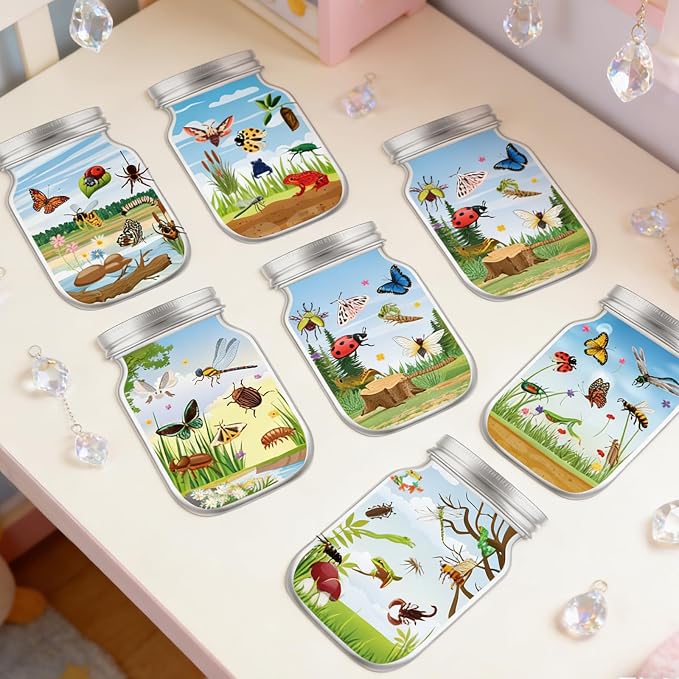 24PCS Insects Stickers Crafts DIY Jar Sticker Set - Image 5