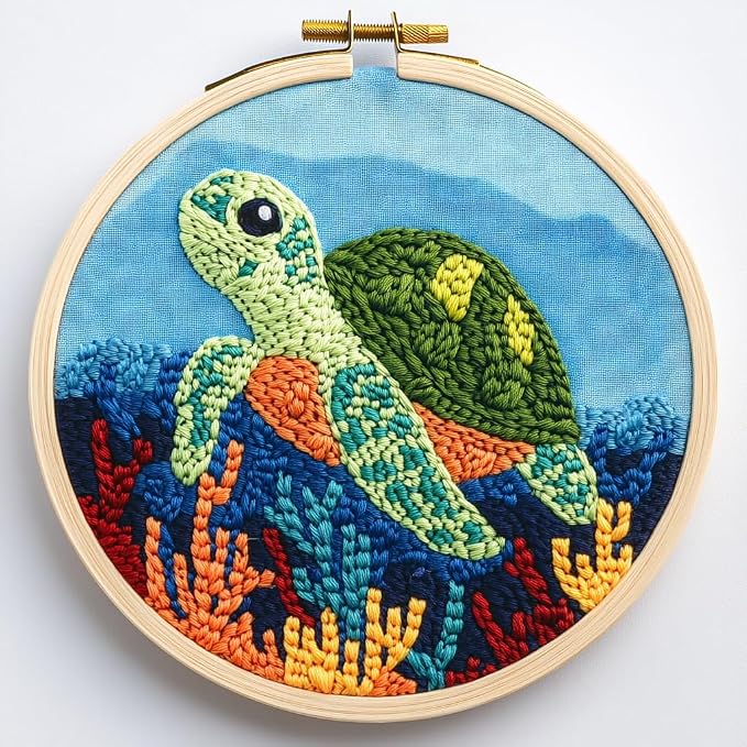 DIY Punch Needle Kits Green Sea Turtle by Unknown