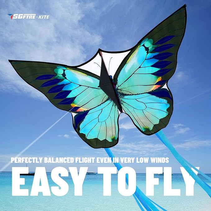 SGftre Green Butterfly Kite Premium Quality, Beach and Park Kite - Image 2