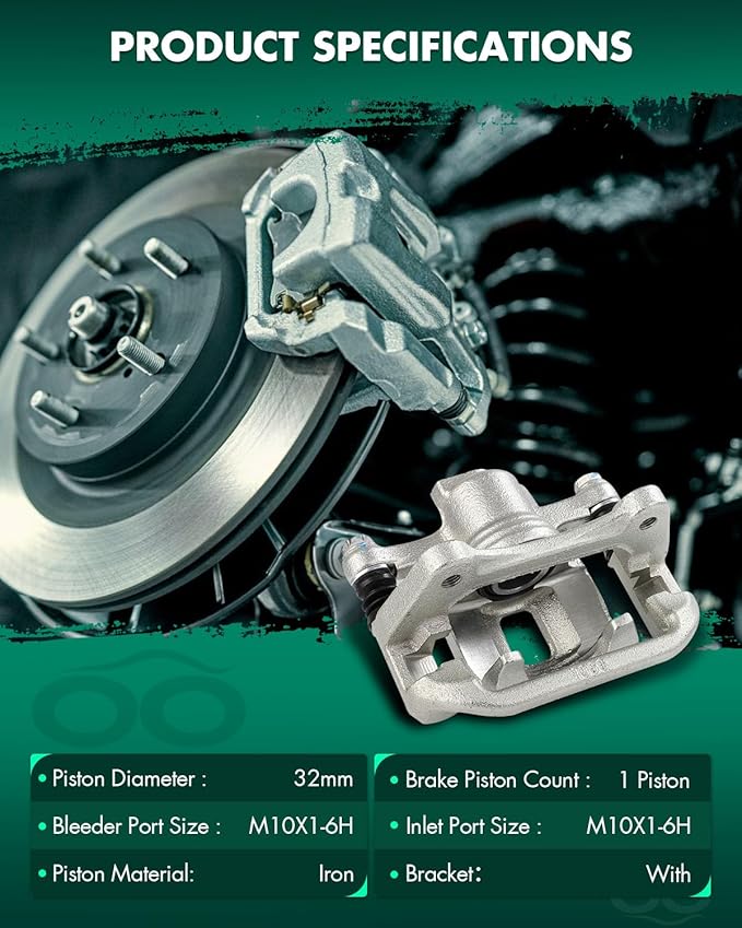 SCITOO Rear Left Brake Caliper With Bracket 19B2979 Compatible For Chevrolet For Optra 2004-2010,For Chevrolet For Spark EV 2014-2016,For Suzuki For Forenza 2004-2008,For Suzuki For Reno 2005-2008