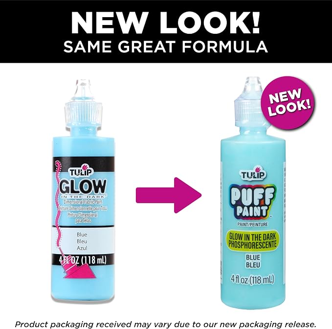 Tulip Puff Glow In The Dark Fabric Paint, Permanent Craft Paint - Image 6