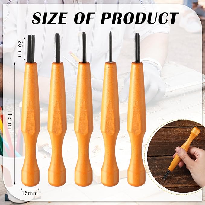 WILLBOND 5 Pcs Linocut Carving Tools Set - Image 2