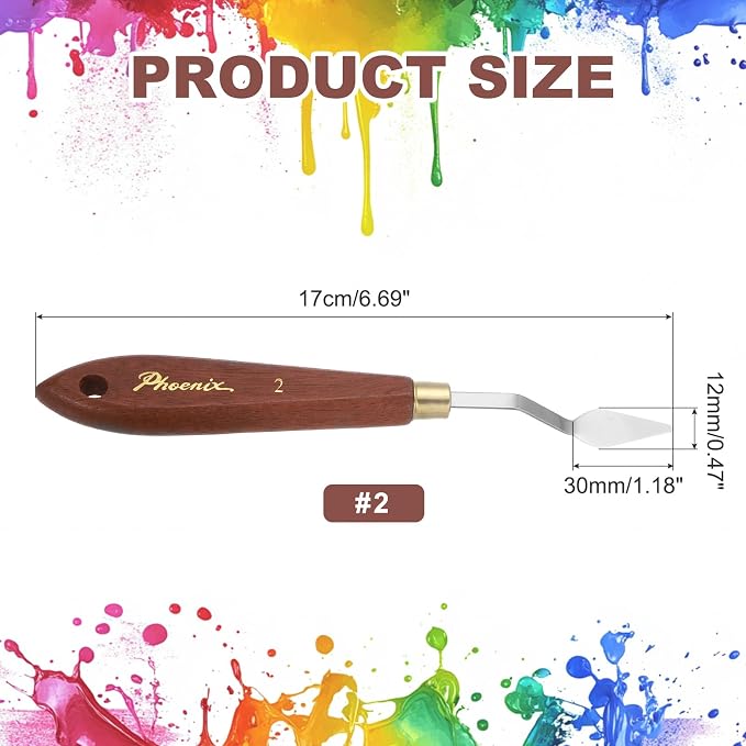 MECCANIXITY Pack of 1 Palette Knife No.2, 6.7" Long Palette Knives - Image 2