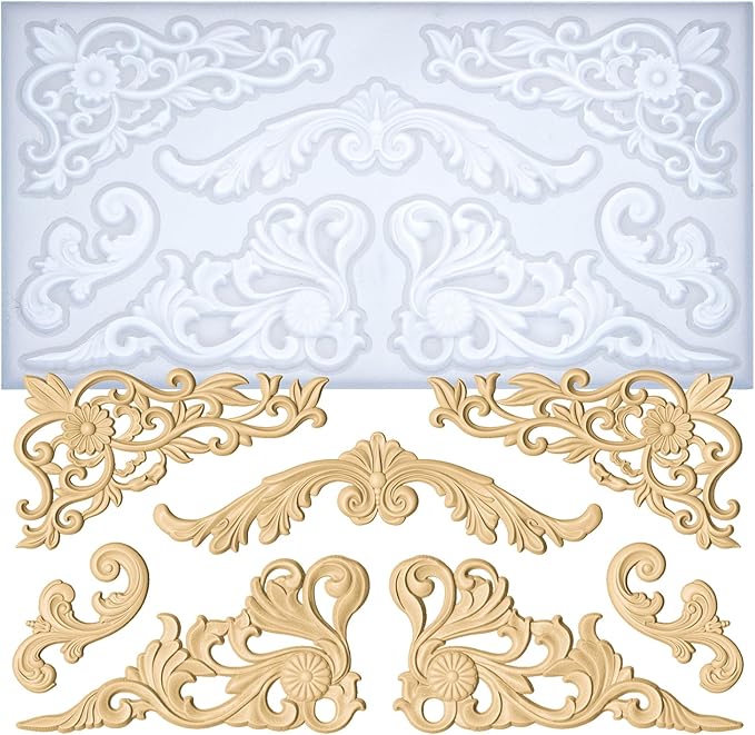 Art Molds Rococo Embellishment for Polyclay Air Dry Clay Plaster | Versatile by FUNSHOWCASE