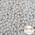 500Pcs White Wooden Beads for Crafts, Natural Round Loose Beads Small Wood by SMANTA