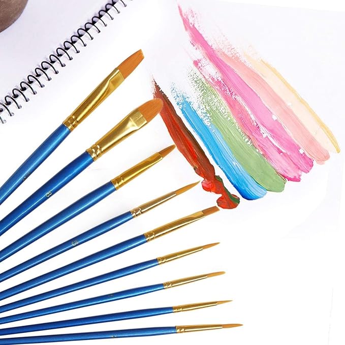 AROIC Paint Brush Set, 3 Pack 30 Pcs Acrylic Paint Brushes Artist Paint Brushes - Image 5