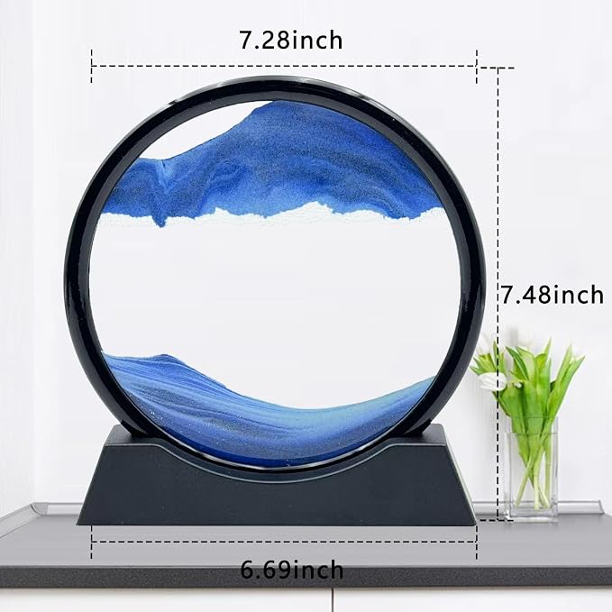 Moving Sand Art Liquid Motion, 3D Deep Sea Sandscape Color Quicksand Decor - Image 3