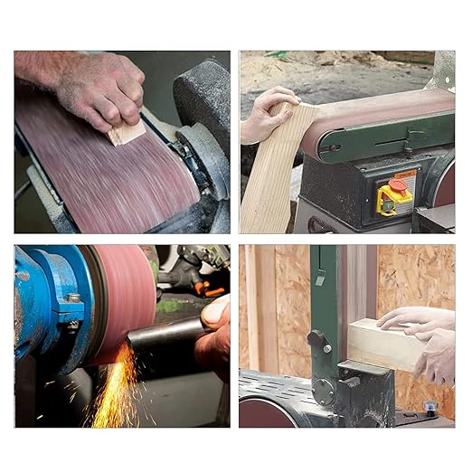 4x36 Sanding Belts 15PCS Belt Sander Paper Aluminum Oxide (3 Each of 80/120/150/240/400 Grits) Ideal for Wood Metal Paint Sanding