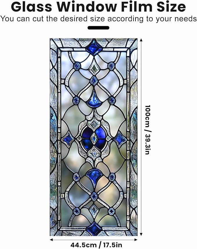 Stained Glass Window Privacy Film Static Cling - Image 2