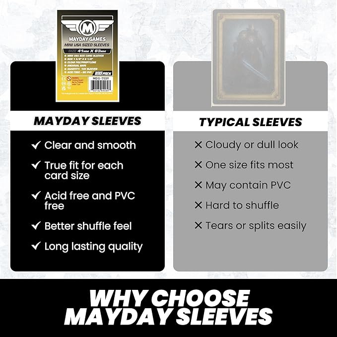 MayDay Games Mini USA Card Sleeves 41x63mm - Image 6