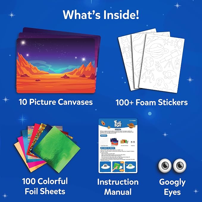 Skillmatics Foil Fun – Space, No Mess Art & Craft Kit - Image 3
