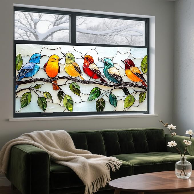 IVN Privacy Window Film 39.3x17.7 Inch Static Windows Cling | Decorative Window - Image 9